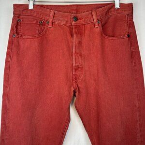 Vintage Levi Strauss Red Denim Jeans Buttonfly Levi's 501XX Women’s 36 W, 34 L